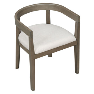 Rectangular Dining Table Set For 6 With Upholstered Barrel Back Chairs