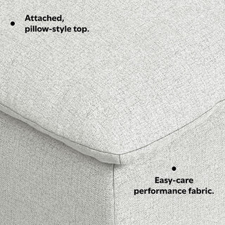 Jasmine - Ottoman - Gray