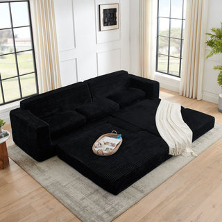Modern Minimalist L Shape Modular Sectional Sofa, Couch