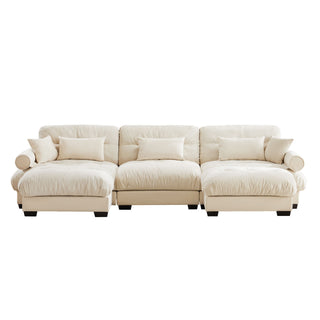 Super Comfort Oversized Modular Sectional Sofa With Movable Ottoman