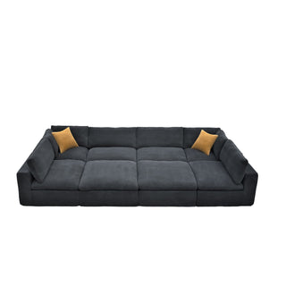 Custom Configuration Modular Sectional With Toss Pillows