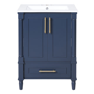 Bathroom Vanity With Ornate French Cylinder Legs, Soft Close Drawer