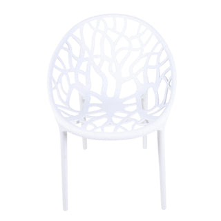 Dining Chair, Transparent Shell Design For Home (Set of 4) - White