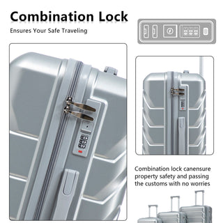 3 Pieces Set 20" / 24" / 28" Spinner Wheel Luggage With Combination Lock