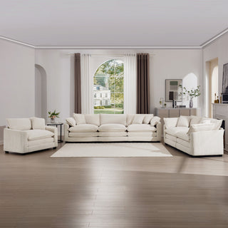 Elegant Oversized Sectional Sofa Set With Deep Seats And Flexible Layout