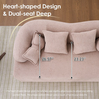 Foldable Sofa Bed, Boneless Couch Convertible Sleeper With 4 Pillows