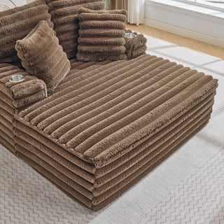 Oversized Chaise Lounge Chair Indoor With Pillows For Living Room