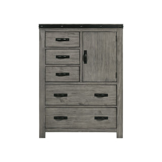 Wade - 5-Drawer Gentlemen Chest - Black Finish