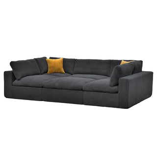 Custom Configuration Modular Sectional With Toss Pillows