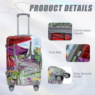 3 Piece Spinner Luggage Set 20" / 24" / 28" With Combination Lock And Silent Wheels - Coffee