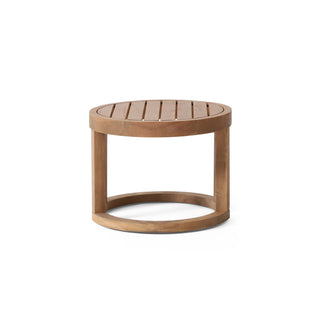 Outdoor Acacia Wood Side Table, Solid Side Table For Patio, Pool, Porch - Brown Wash