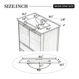 Softened Modern Bathroom Vanity With Sink