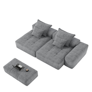 Modern Oversized Diy Combination Modular Sectional Sofa With Pillows