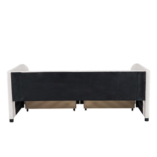 Upholstered Daybed With Ergonomic Design Backrest