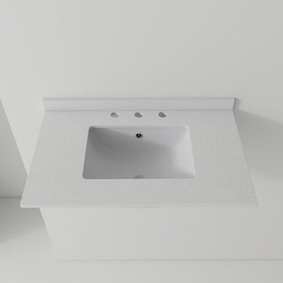 Basin Sink, 0.6" Ultra Thin Profile, Triple Faucet Holes