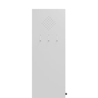 Kitchen Pantry Cabinet Tall Storage With Adjustable Shelves, Heavy Duty Stainless Steel Frame - White