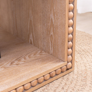 Beaded Edge Coffee Table With Open Storage Shelf