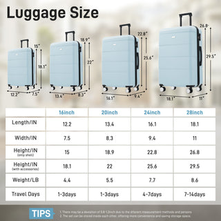 Hardshell Luggage Set 6 Piece With Duffel & Toiletry Bag