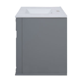 French Simple Style Wall Mounted Bathroom Cabinet With Sink