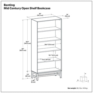 Banting - Mid Century Bookcase, Handcrafted