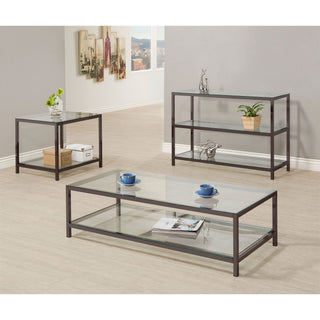 Weston - 1 Shelf Side End Table - Nickel
