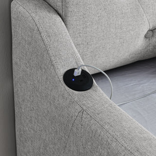 Size Upholstered Daybed With Trundle And USB Charging Armrest