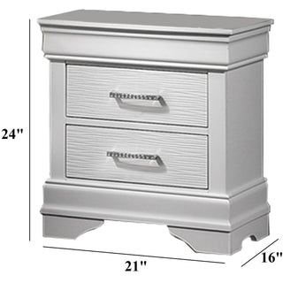 Nightstand With Drawers - White
