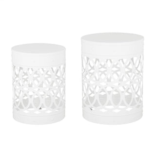 Outdoor Metal S/2 End Table