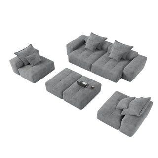 Modern Oversized Diy Combination Modular Sectional Sofa With Pillows