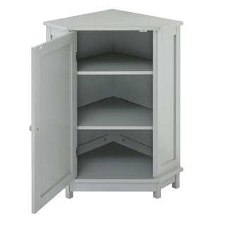 Bathroom Cabinet Triangle Corner Storage Cabinet With Adjustable Shelf Modern Style