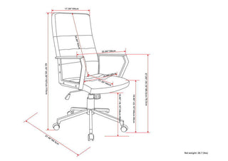 Foley - Swivel Office Chair - Distressed Blue