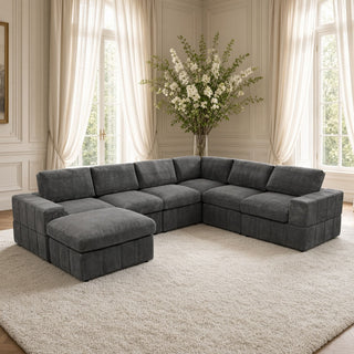 Modular Sectional Sofa, Reversible Set