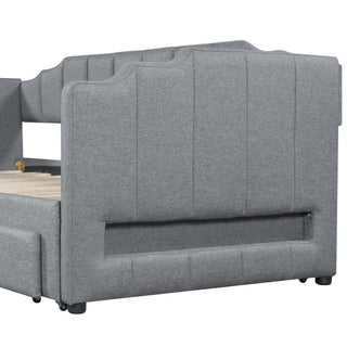 Extendable Daybed With LED Light And 2 Storage Drawers