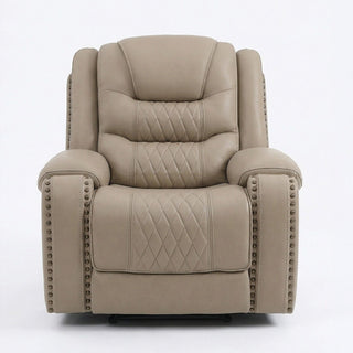 Power Recliner Single Chair With USB Port Living Room Comfort Seating - Toffee