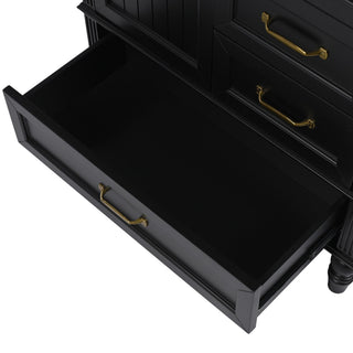30" Bathroom Vanity With Sink, 3 Drawers, Adjustable Feet