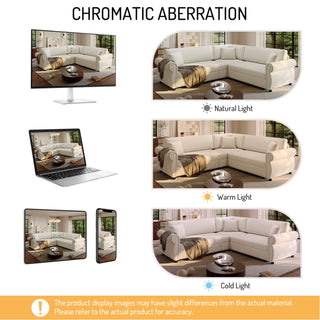 L-Shaped Sofa Couch With Pull-Out Bed
