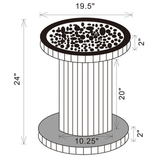 Rose - Side Table - Clear