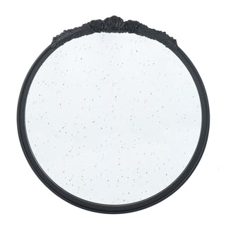 Round Hand Carved Rose Antique Mirror Frame, Wall Mirror For Live Space