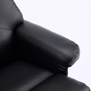 Upholstered Heated Massage 360° Swivel Accent Chair With Ottoman
