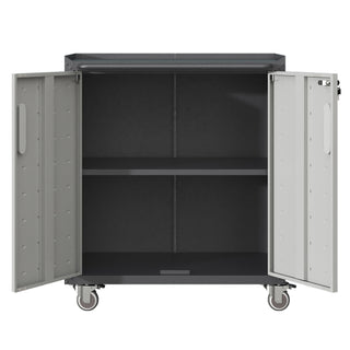 Heavy Duty Metal Garage Storage Cabinet With Wheels Sturdy Tool Organizer