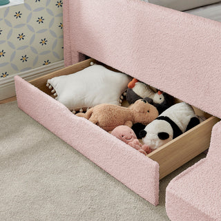 Safe Kids Bed With Guardrails And Storage