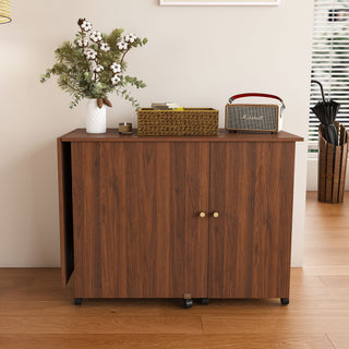 Foldable Sewing Table With Locking Casters