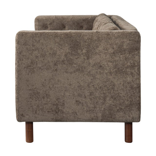 3 Seater Sofa With Square Arms, Tufted Pillow Back For Living Room