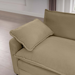 Modern Classic Fabric Single Chair Deep Seat Sofa With Pillow