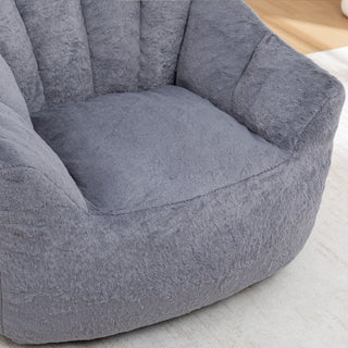 Beanbag Chair, Beanbag Sofa Chair With Armrests Stuffed High Density Foam