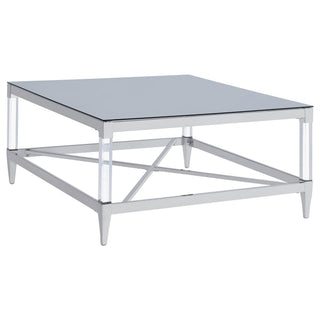Wallingsford - 2 Piece Square Coffee And End Table Set - Chrome