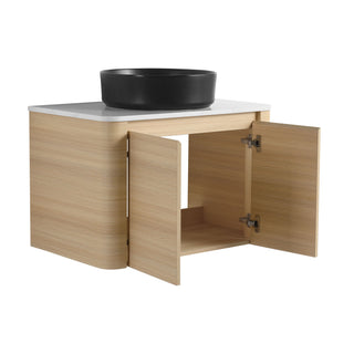 Mounted Bathroom Vanity With Art Sink & 2 Soft Close Doors