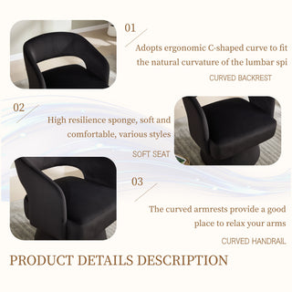 Swivel Barrel Chair With 360 Degree Rotation