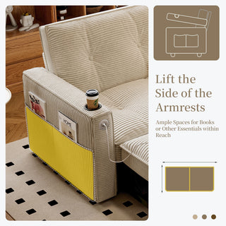 2 In 1 Convertible Sofa Bed For Living Rooms
