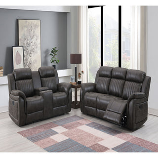 Steban - Console Reclining Loveseat - Gray